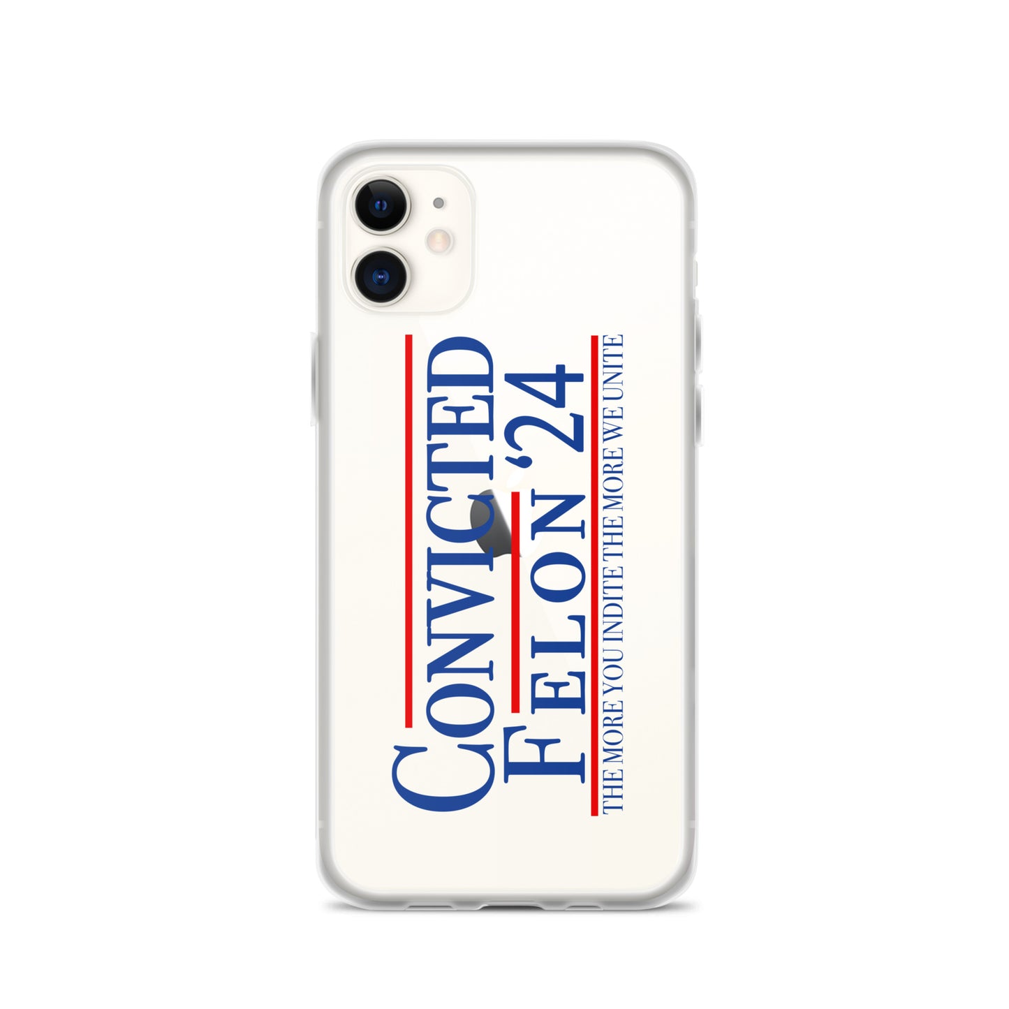 Convicted Felon '24 Clear Case for iPhone®