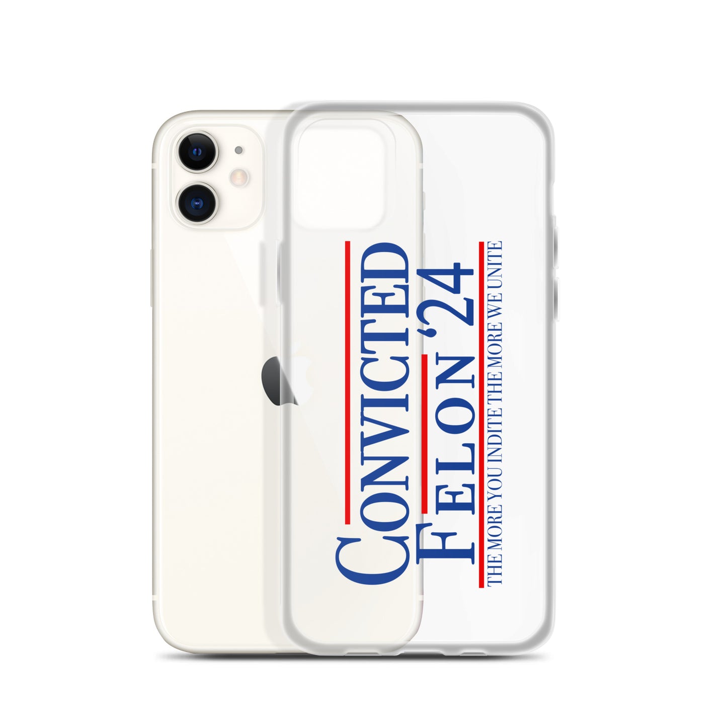 Convicted Felon '24 Clear Case for iPhone®