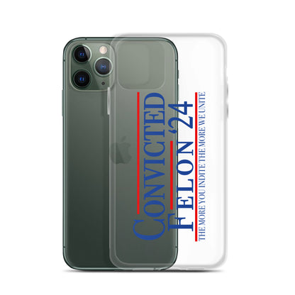 Convicted Felon '24 Clear Case for iPhone®