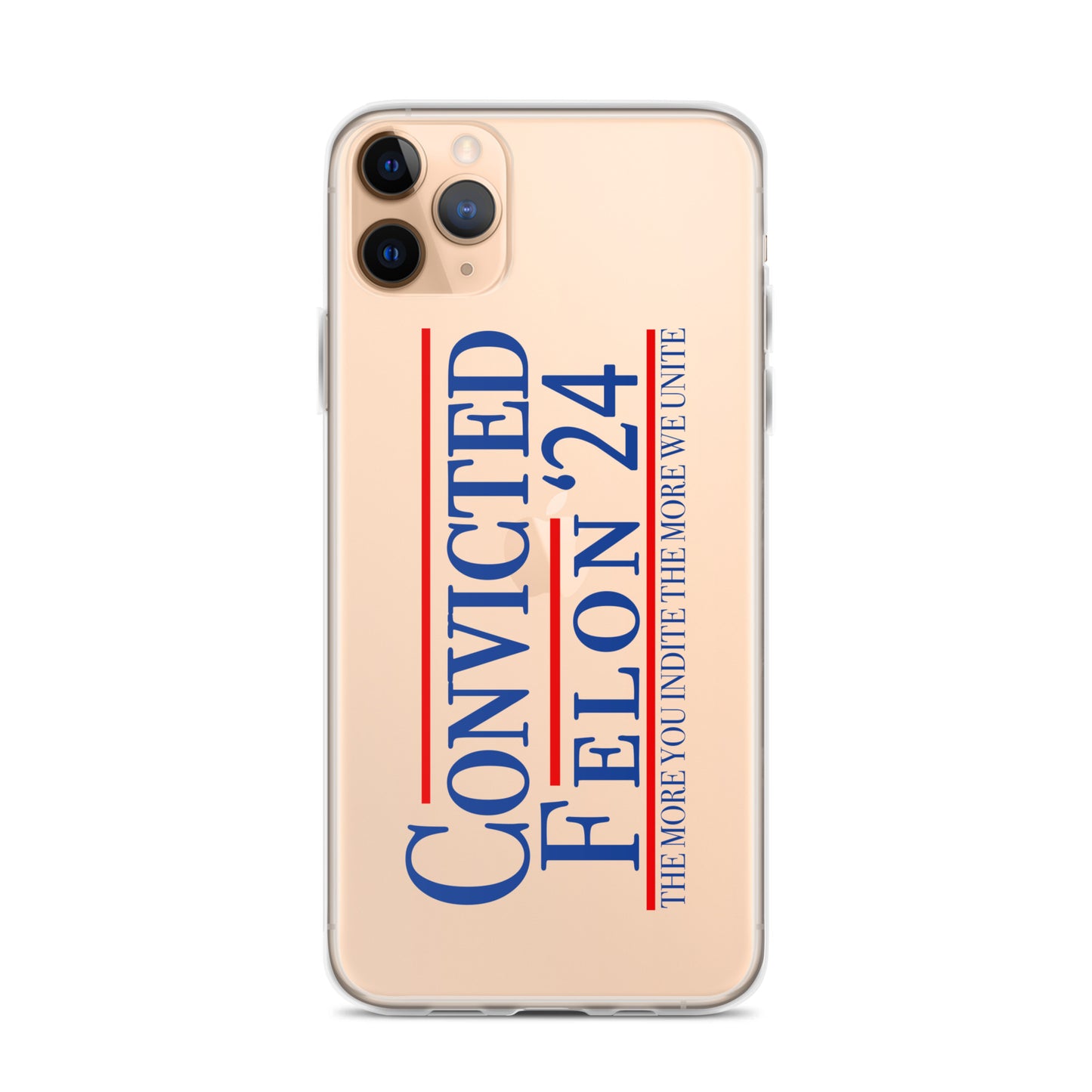 Convicted Felon '24 Clear Case for iPhone®