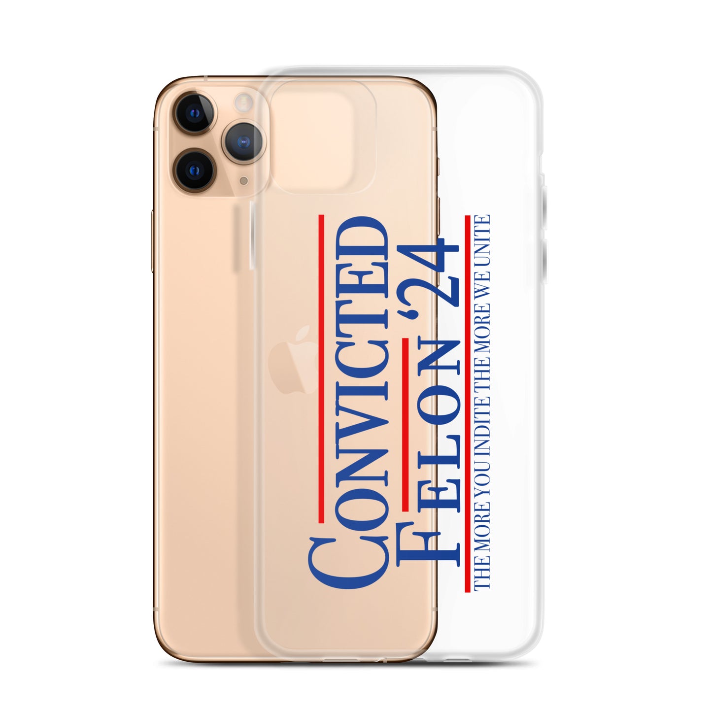 Convicted Felon '24 Clear Case for iPhone®