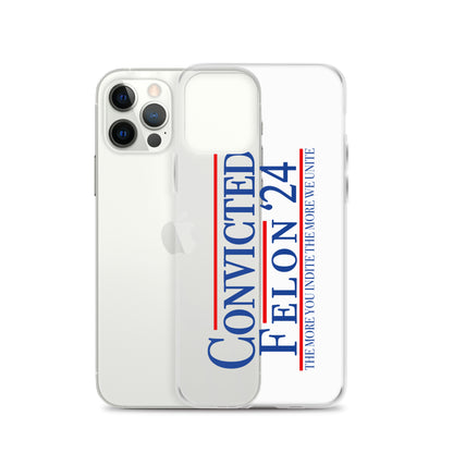 Convicted Felon '24 Clear Case for iPhone®