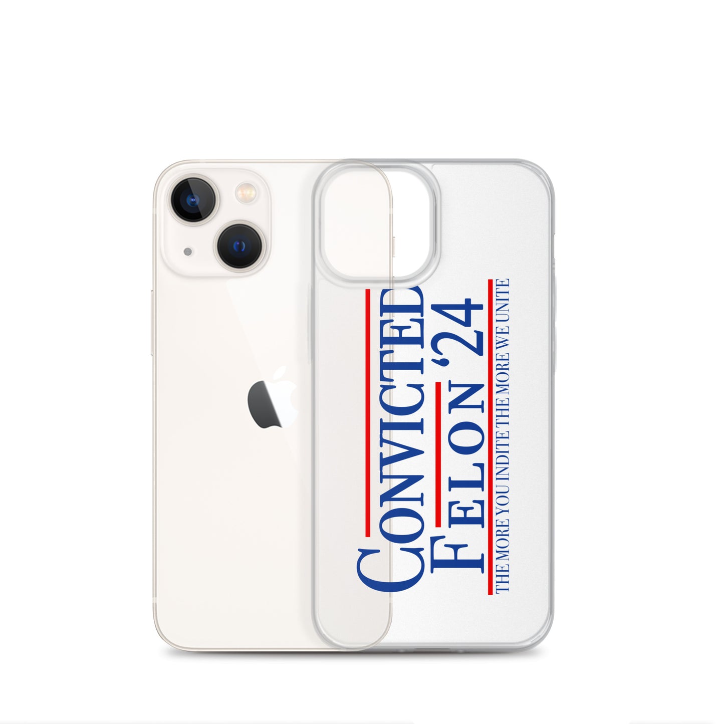 Convicted Felon '24 Clear Case for iPhone®