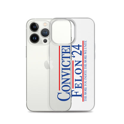 Convicted Felon '24 Clear Case for iPhone®