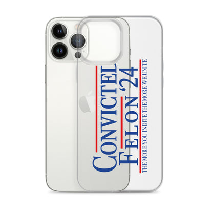 Convicted Felon '24 Clear Case for iPhone®