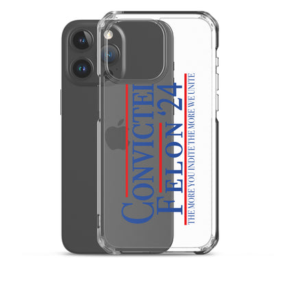 Convicted Felon '24 Clear Case for iPhone®