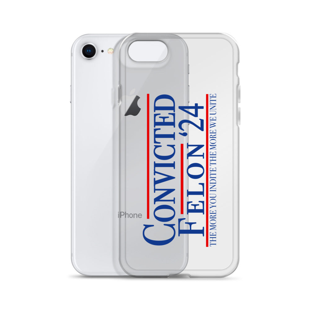 Convicted Felon '24 Clear Case for iPhone®