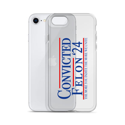 Convicted Felon '24 Clear Case for iPhone®