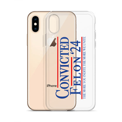 Convicted Felon '24 Clear Case for iPhone®