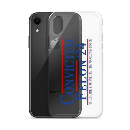 Convicted Felon '24 Clear Case for iPhone®