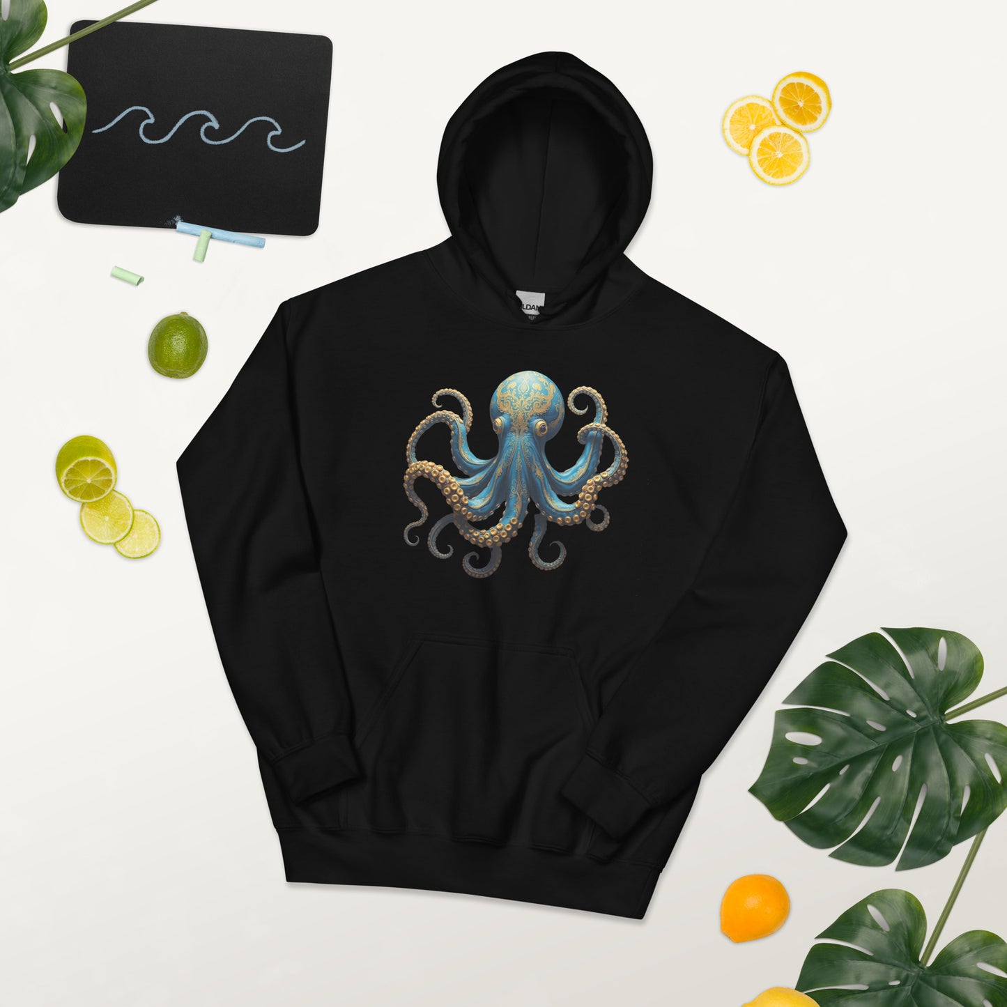 Kraken Octopus Hoodie | Mystical Deep Sea Graphic Sweatshirt | Unique Aesthetic Pullover | Unisex Ocean Theme Hoodie