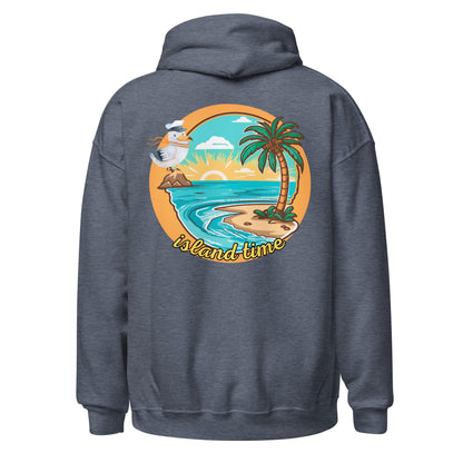 Island Time Pirate Hoodie || Embroidered Pirate || Good Vibes Island Hoodie