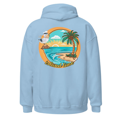 Island Time Pirate Hoodie || Embroidered Pirate || Good Vibes Island Hoodie