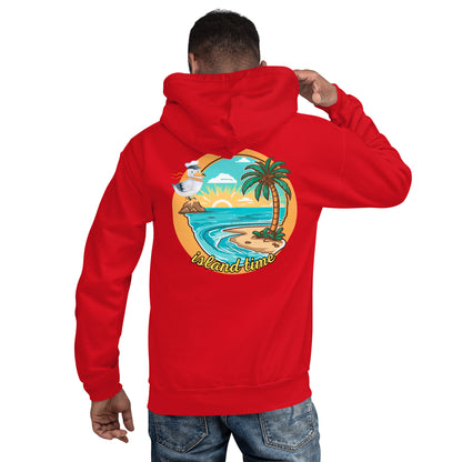 Island Time Pirate Hoodie || Embroidered Pirate || Good Vibes Island Hoodie