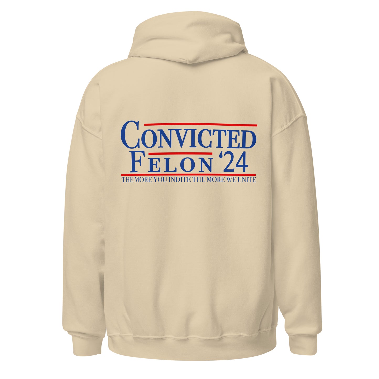 Trump '24 | 'Merica Patriotic Hoodie | Convicted Felon '24 Trump Election Hoodie | Political Statement Hoodie | Trump Supporter Gift"