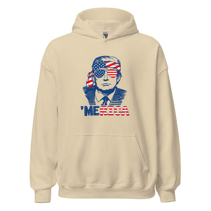 Trump '24 | 'Merica Patriotic Hoodie | Convicted Felon '24 Trump Election Hoodie | Political Statement Hoodie | Trump Supporter Gift"