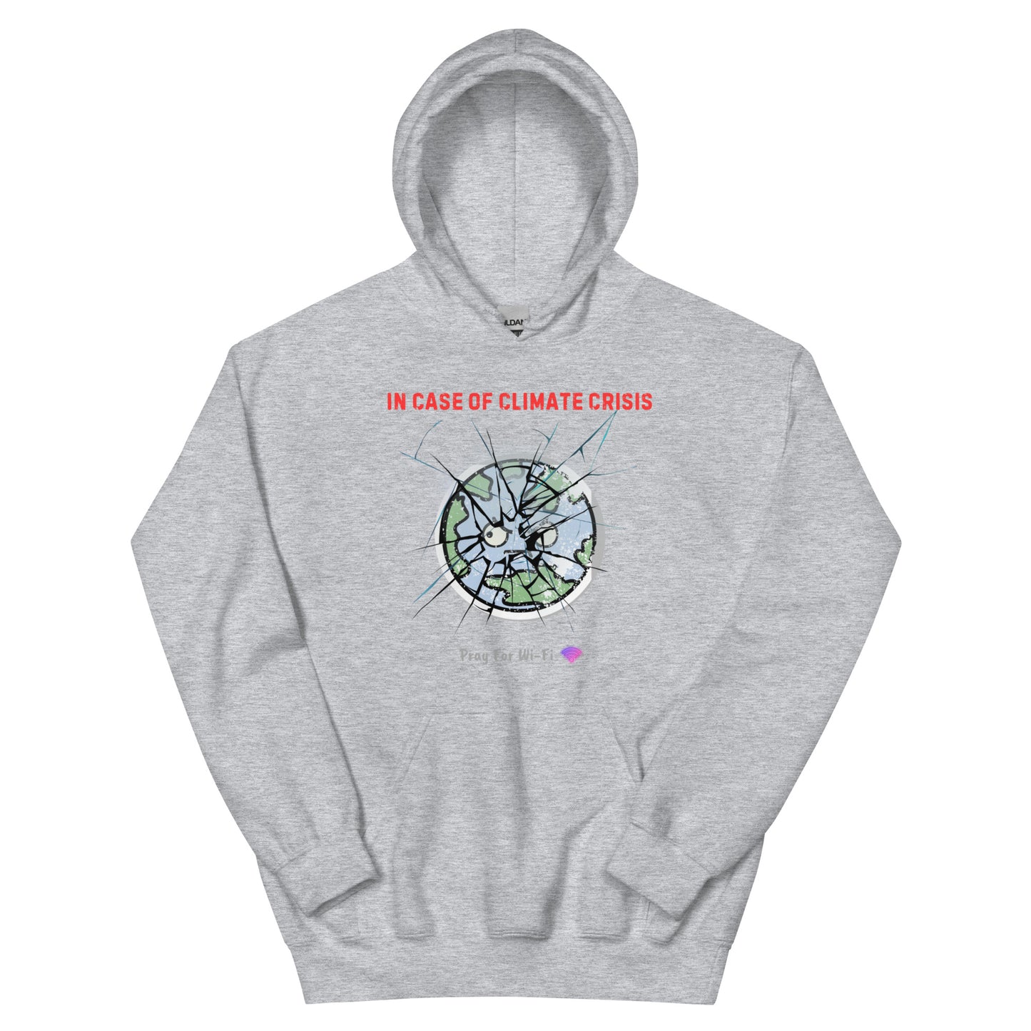 Climate Crisis Awareness Hoodie | Eco-Friendly Unisex Graphic Sweatshirt | Vintage Distressed Environmental Activism Fashion