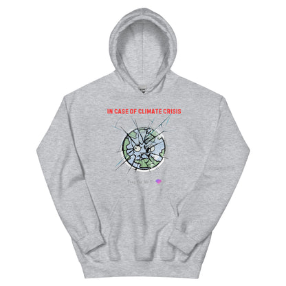 Climate Crisis Awareness Hoodie | Eco-Friendly Unisex Graphic Sweatshirt | Vintage Distressed Environmental Activism Fashion