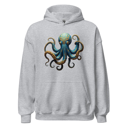 Kraken Octopus Hoodie | Mystical Deep Sea Graphic Sweatshirt | Unique Aesthetic Pullover | Unisex Ocean Theme Hoodie