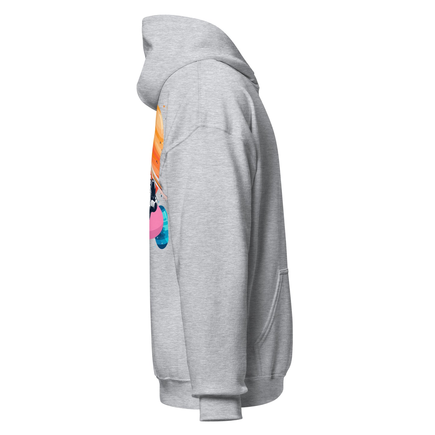 Space Vibes Astronaut Hoodie | Out of This World Graphic Sweatshirt | Unique UFO Flamingo Float Hoodie | Trendy Aesthetic Unisex Hoodie