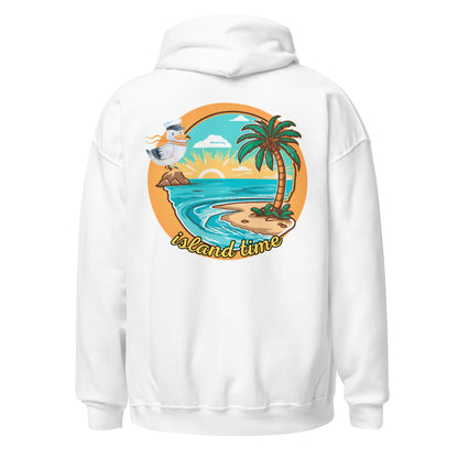 Island Time Pirate Hoodie || Embroidered Pirate || Good Vibes Island Hoodie