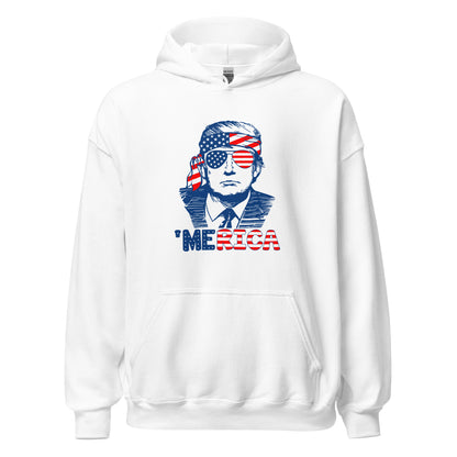 Trump '24 | 'Merica Patriotic Hoodie | Convicted Felon '24 Trump Election Hoodie | Political Statement Hoodie | Trump Supporter Gift"