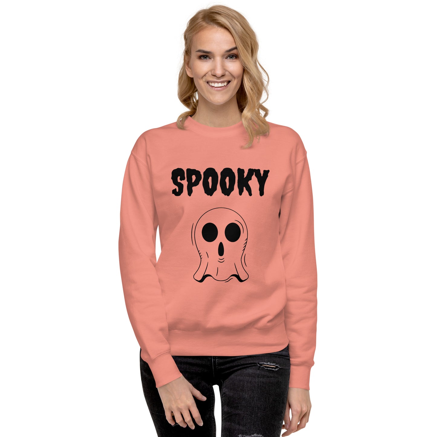 Spooky Halloween Sweatshirt - Cozy & Cute Women's Crewneck | Fall Fashion | Ghost Graphic Sweater